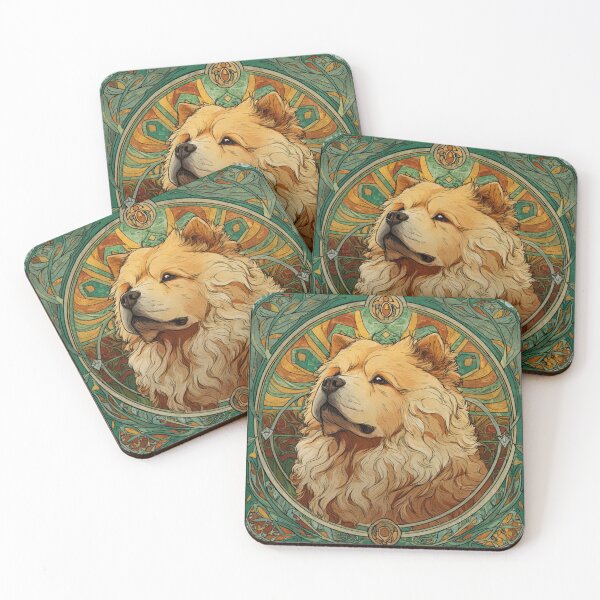 Item preview, Art nouveau Chow chow puppy dog designed and sold by MendaciousMina.