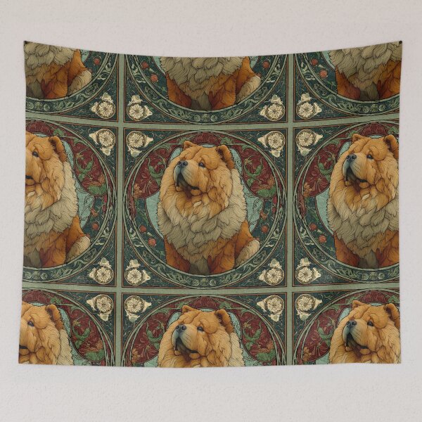 Item preview, Art nouveau Chow chow puppy dog designed and sold by MendaciousMina.