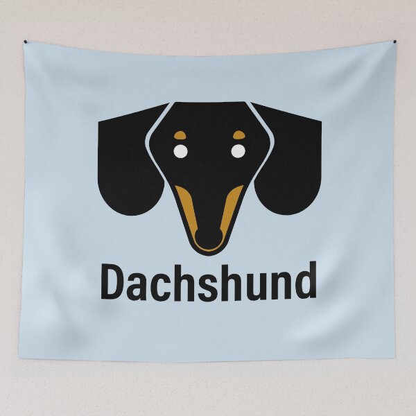 Item preview, Dachshund dog face color logo designed and sold by Konopikyu.