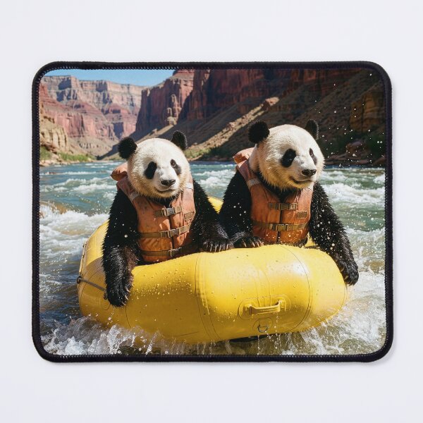 Item preview, Panda Bears Raft on Colorado River designed and sold by Tridentulus.