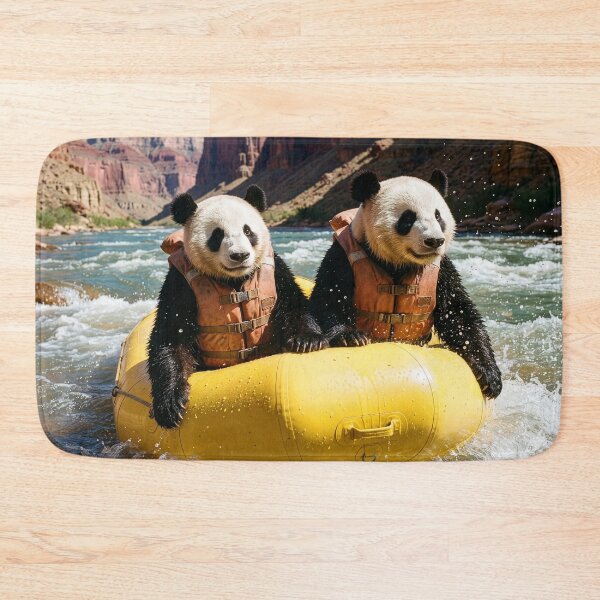Item preview, Panda Bears Raft on Colorado River designed and sold by Tridentulus.