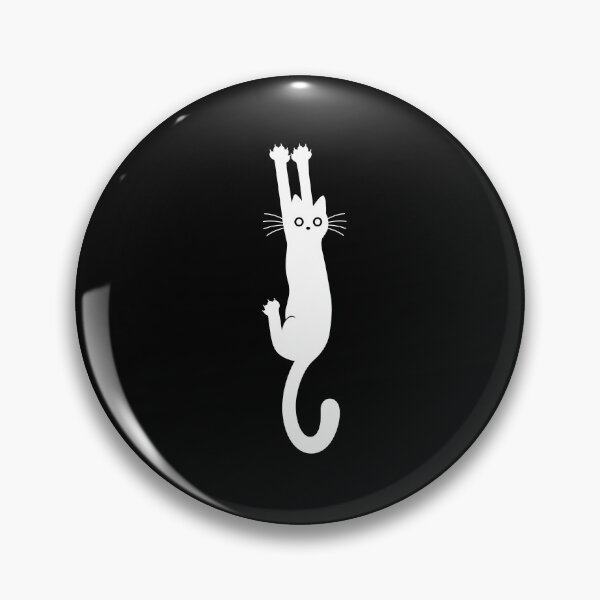 Item preview, Funny Hanging White Cat Sticker Art designed and sold by FlatInkStudio.