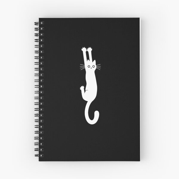 Item preview, Funny Hanging White Cat Sticker Art designed and sold by FlatInkStudio.
