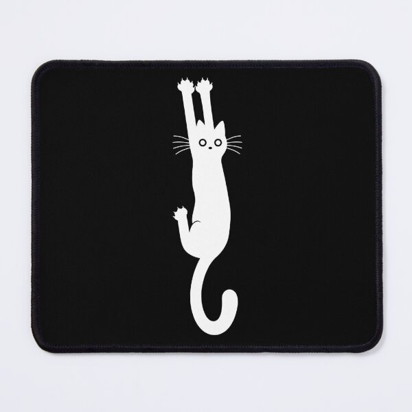 Item preview, Funny Hanging White Cat Sticker Art designed and sold by FlatInkStudio.