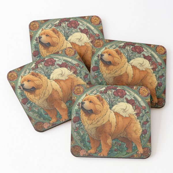 Item preview, Art nouveau Chow chow puppy dog designed and sold by MendaciousMina.