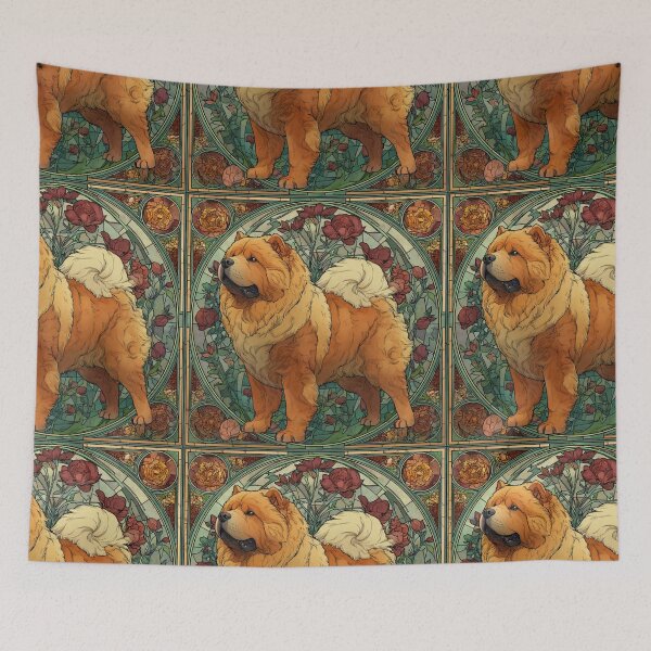 Item preview, Art nouveau Chow chow puppy dog designed and sold by MendaciousMina.