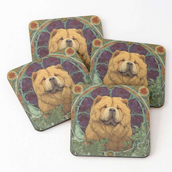 Item preview, Art nouveau Chow chow puppy dog designed and sold by MendaciousMina.