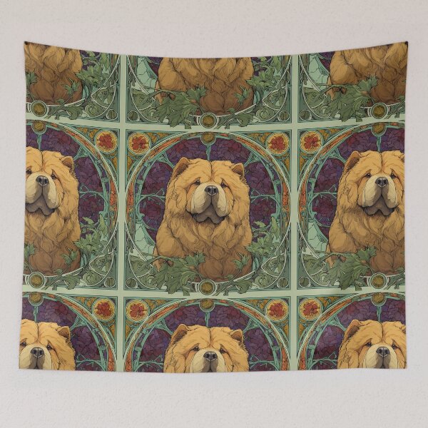 Item preview, Art nouveau Chow chow puppy dog designed and sold by MendaciousMina.