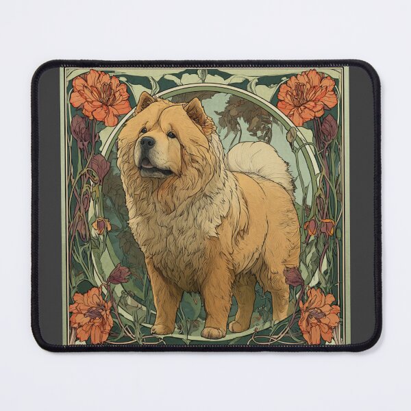 Item preview, Art nouveau Chow chow puppy dog designed and sold by MendaciousMina.