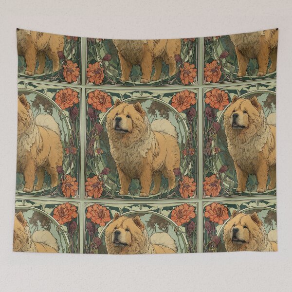 Item preview, Art nouveau Chow chow puppy dog designed and sold by MendaciousMina.