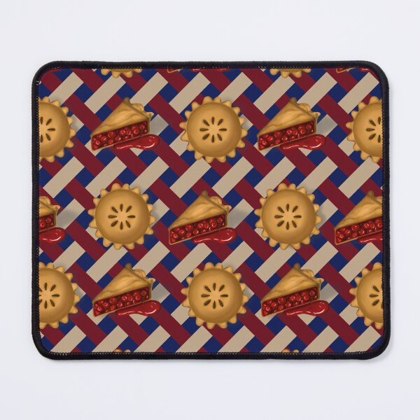 Item preview, Cherry Pies on a Lattice background - Red and Blue designed and sold by PCaleDesigns.
