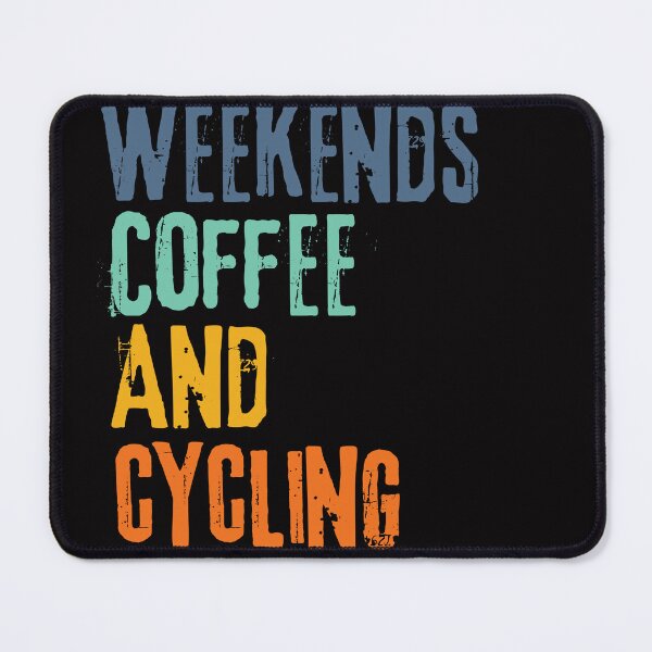 Item preview, Funny Retro Weekends Coffee and Cycling designed and sold by WeirdlyRare.