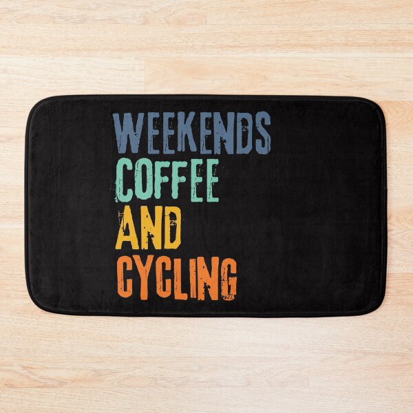 Item preview, Funny Retro Weekends Coffee and Cycling designed and sold by WeirdlyRare.