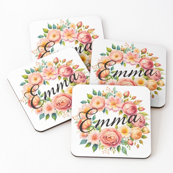 Item preview, Emma Floral Name Watercolor Boho Personalized Design designed and sold by ArcticFoxStudio.
