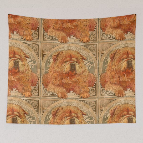 Item preview, Art nouveau Chow chow puppy dog designed and sold by MendaciousMina.