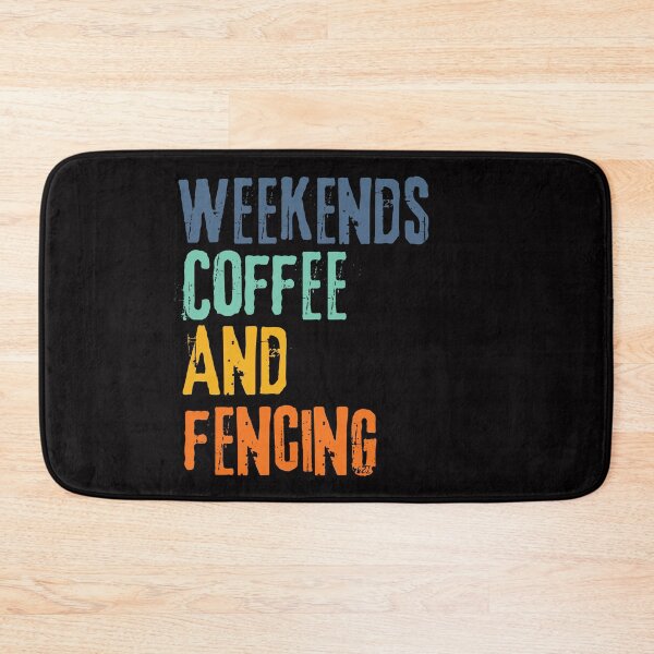 Item preview, Funny Retro Weekends Coffee and Fencing designed and sold by WeirdlyRare.
