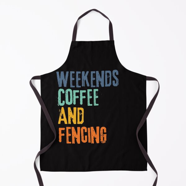 Item preview, Funny Retro Weekends Coffee and Fencing designed and sold by WeirdlyRare.
