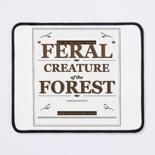 Item preview, Feral Creature Of The Forest Dark Cottagecore Retro designed and sold by Mega-Shopping.