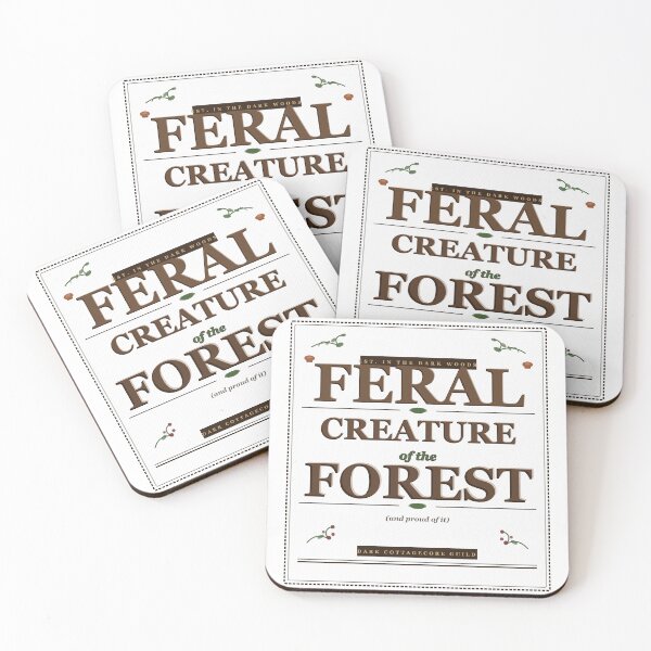 Item preview, Feral Creature Of The Forest Dark Cottagecore Retro designed and sold by Mega-Shopping.