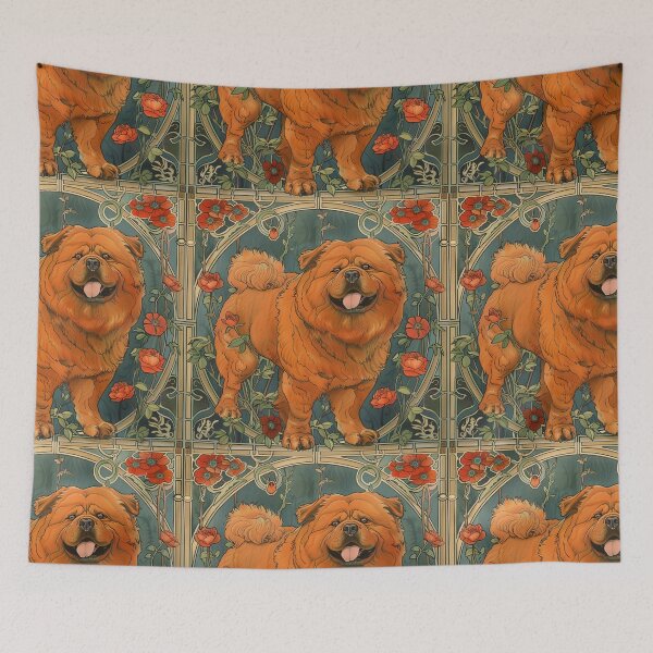 Item preview, Art nouveau Chow chow puppy dog designed and sold by MendaciousMina.