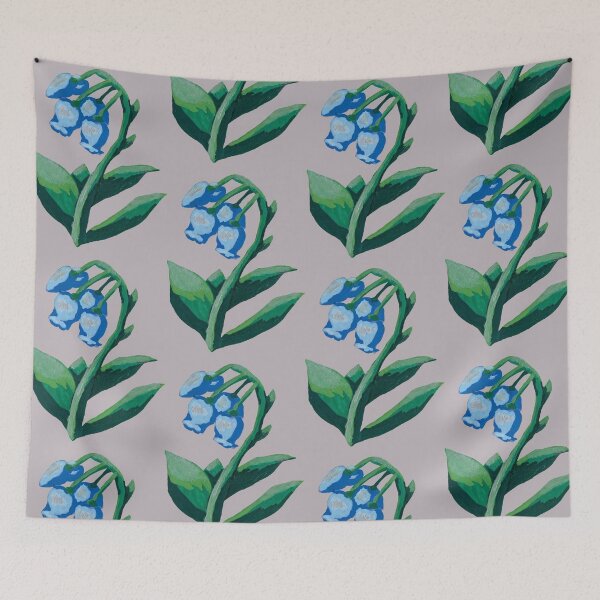 Item preview, Blue Nightshade Flower Painting  designed and sold by AnubisAltarArt.