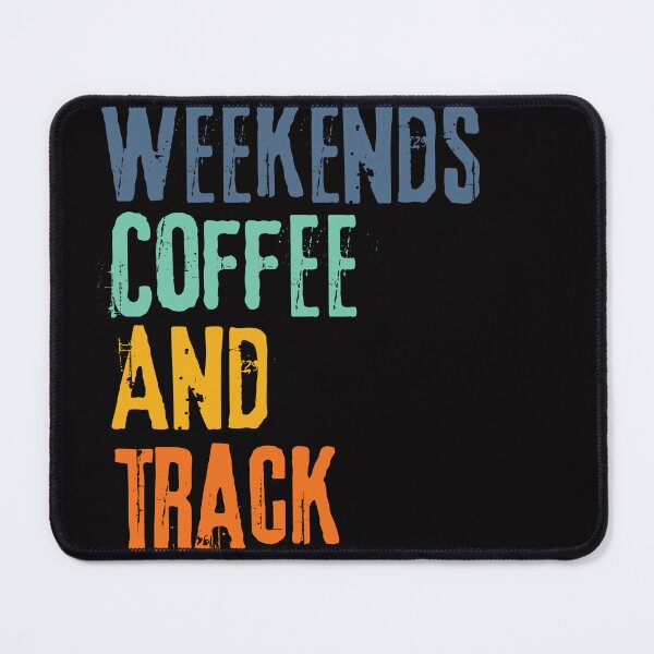 Item preview, Funny Retro Weekends Coffee and Track designed and sold by WeirdlyRare.