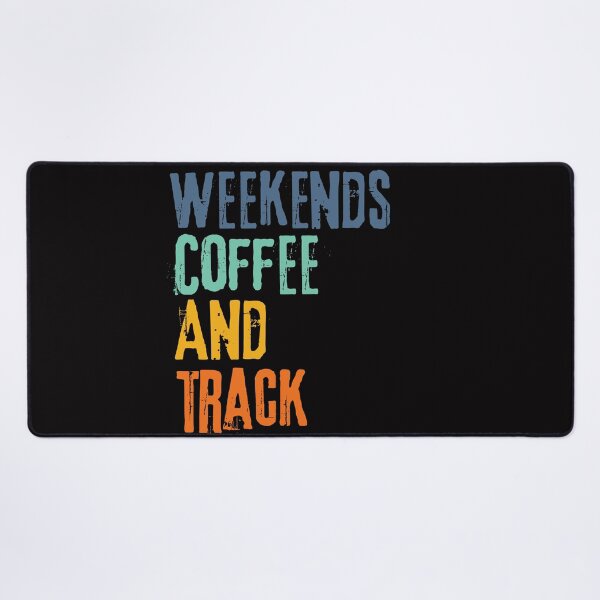 Item preview, Funny Retro Weekends Coffee and Track designed and sold by WeirdlyRare.