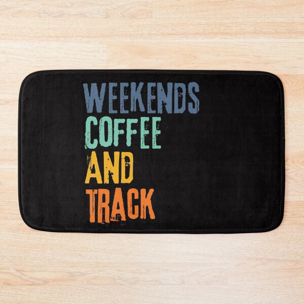 Item preview, Funny Retro Weekends Coffee and Track designed and sold by WeirdlyRare.