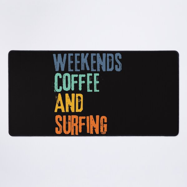 Item preview, Funny Retro Weekends Coffee and Surfing designed and sold by WeirdlyRare.