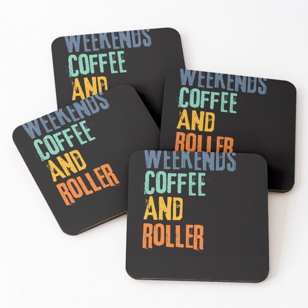Item preview,  Funny Retro Weekends Coffee and Roller designed and sold by WeirdlyRare.