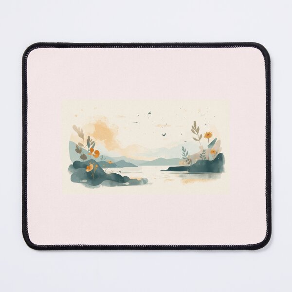Item preview, Still Waters — Peaceful Watercolor Landscape with Wildflowers and Birds designed and sold by Mripa.