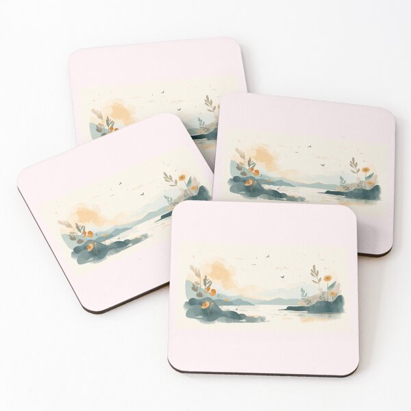 Item preview, Still Waters — Peaceful Watercolor Landscape with Wildflowers and Birds designed and sold by Mripa.