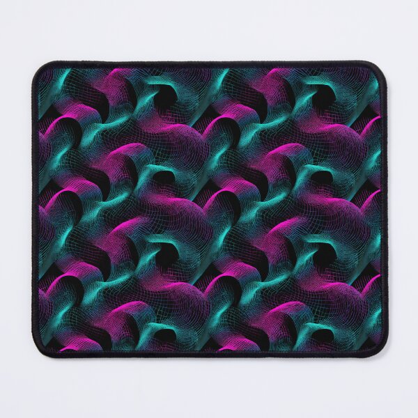 Item preview, Neon Wireframe Grid Abstract Synthwave Pattern designed and sold by NicolasGlowArt.