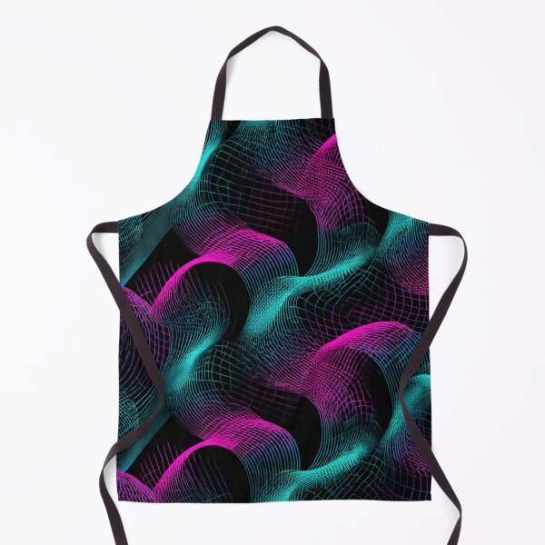 Item preview, Neon Wireframe Grid Abstract Synthwave Pattern designed and sold by NicolasGlowArt.