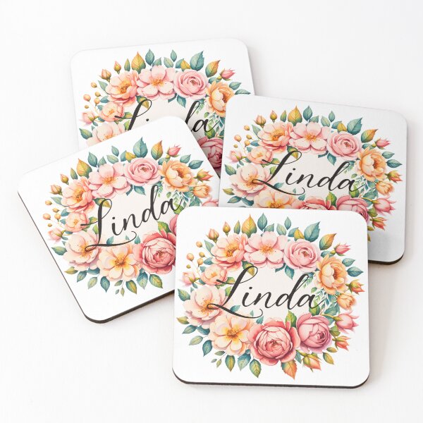 Item preview, Linda Floral Name Watercolor Boho Personalized Design designed and sold by ArcticFoxStudio.