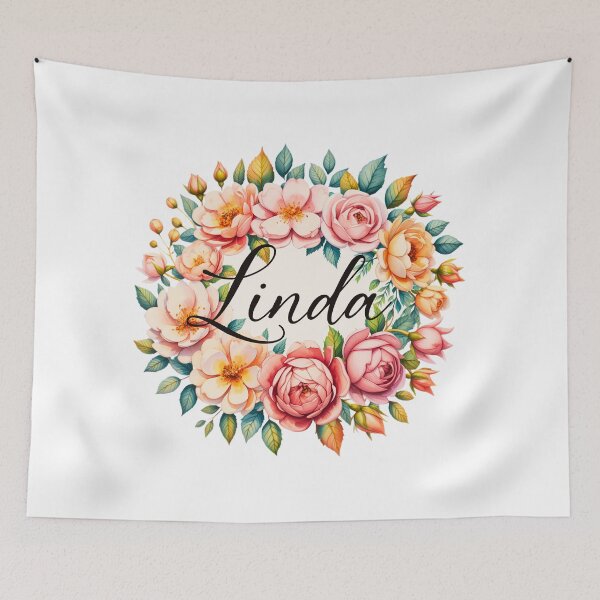 Item preview, Linda Floral Name Watercolor Boho Personalized Design designed and sold by ArcticFoxStudio.