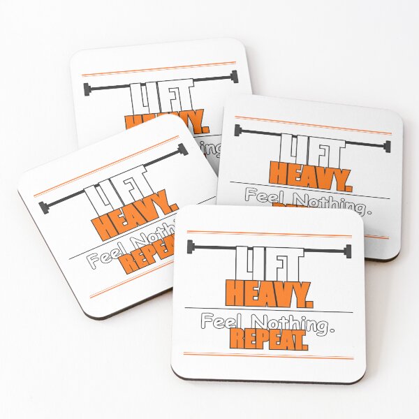 Item preview, Lift Heavy Feel Nothing Repeat Funny Gym Workout designed and sold by Mega-Shopping.