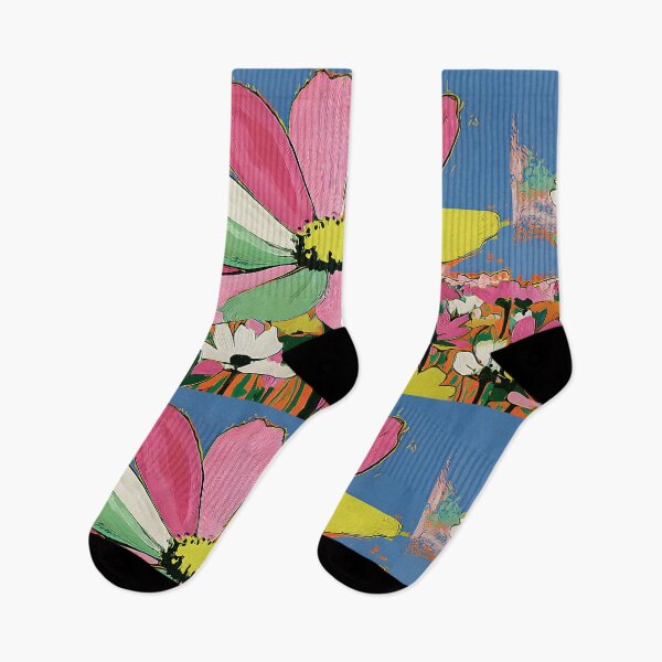 Item preview, Skyward Blooming Radiance - An Abstract Flower Bursting with Color Beneath Endless Blue Horizons designed and sold by OlfactoART Studio.