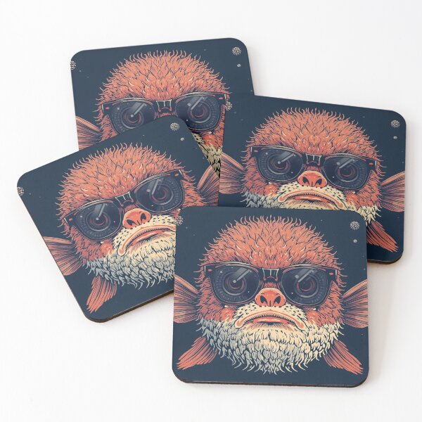 Item preview, Puffer Boss — Cool Pufferfish with Sunglasses Dark Art Print designed and sold by Mripa.