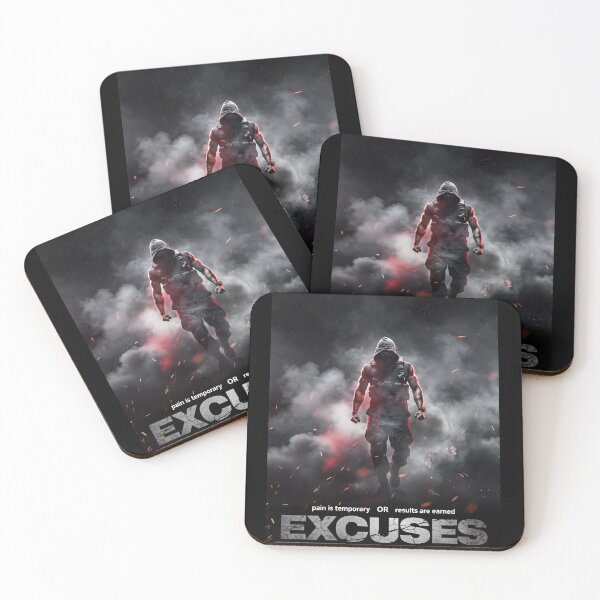 Item preview, NO EXCUSES Dark Gym Design designed and sold by Wild Horizon Studio.