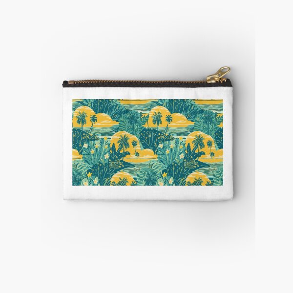 Item preview, Island Sunrise — Bold Tropical Paradise Pattern in Teal and Yellow designed and sold by Mripa.