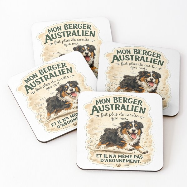 Item preview, Funny Aussie Cardio Humor / My Australian Shepherd Does More Sport designed and sold by Va Comprendre.