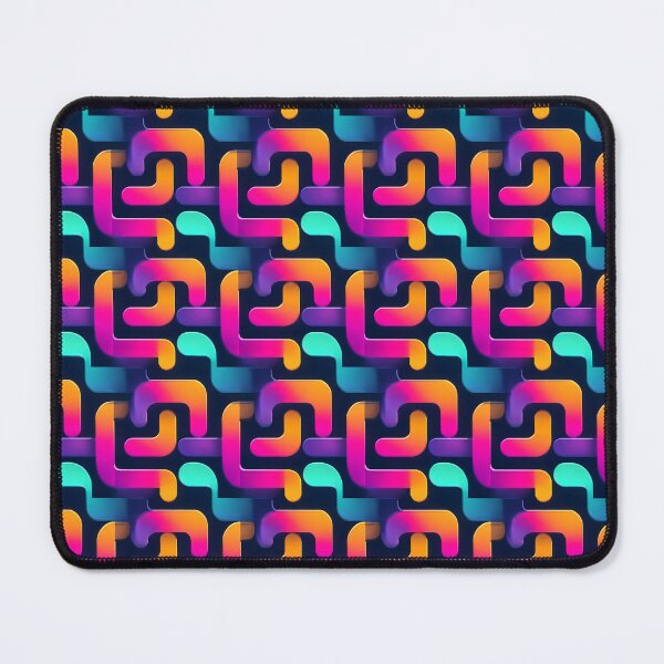 Item preview, Vibrant Gradient Interlocking Geometric Pattern designed and sold by NicolasGlowArt.