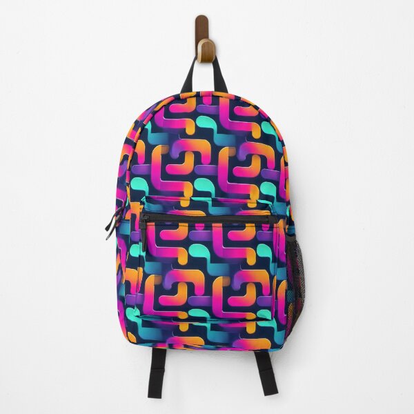 Item preview, Vibrant Gradient Interlocking Geometric Pattern designed and sold by NicolasGlowArt.