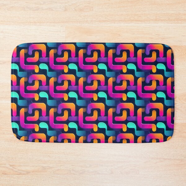 Item preview, Vibrant Gradient Interlocking Geometric Pattern designed and sold by NicolasGlowArt.