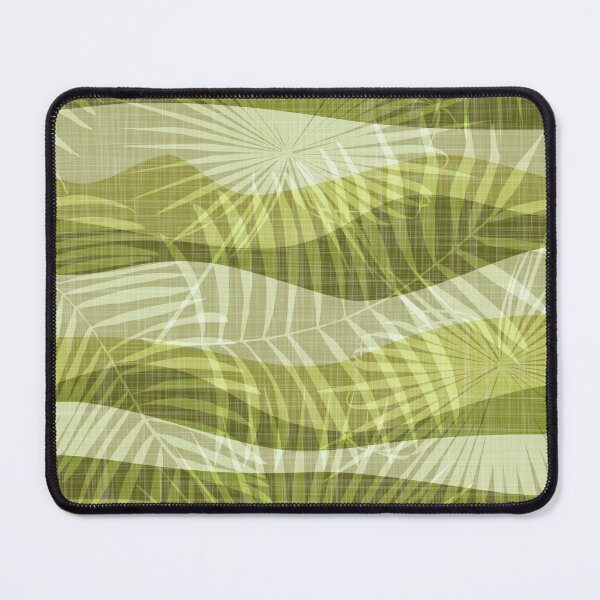 Item preview, Olive green summer palm leaf breeze - wavy linen texture stripes designed and sold by kobyakov.