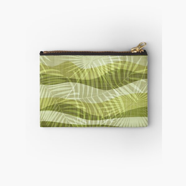 Item preview, Olive green summer palm leaf breeze - wavy linen texture stripes designed and sold by kobyakov.