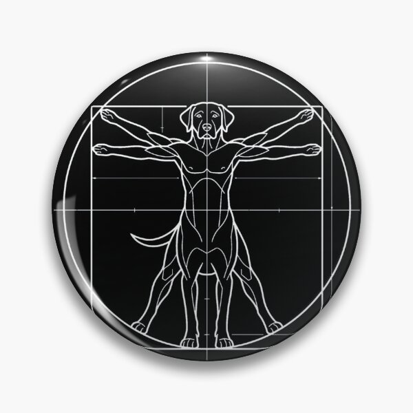 Item preview, Modern Minimalist Vitruvian Dog Blueprint designed and sold by DuckOddity.