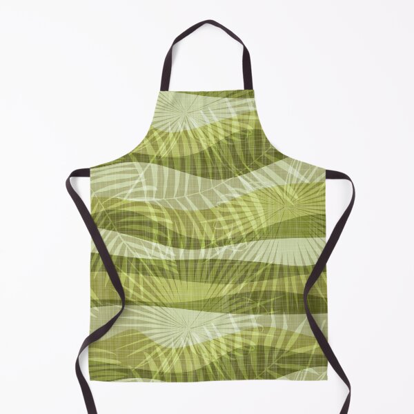 Item preview, Olive green summer palm leaf breeze - wavy linen texture stripes designed and sold by kobyakov.