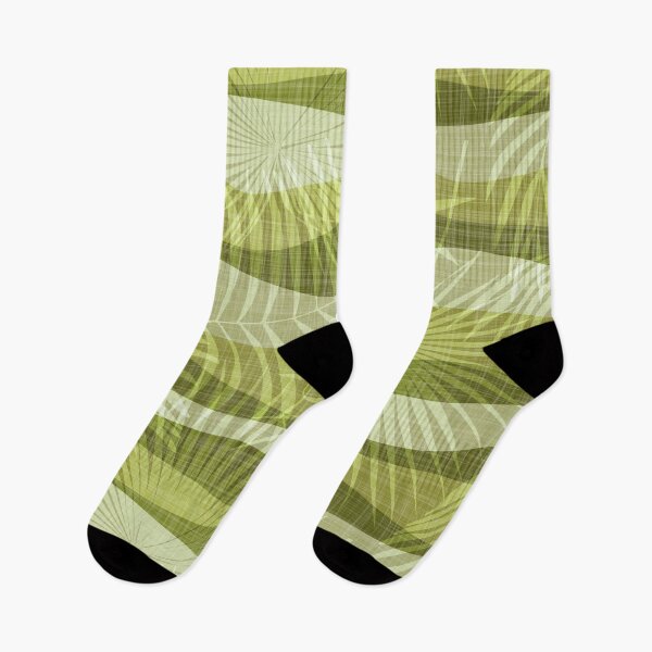 Item preview, Olive green summer palm leaf breeze - wavy linen texture stripes designed and sold by kobyakov.